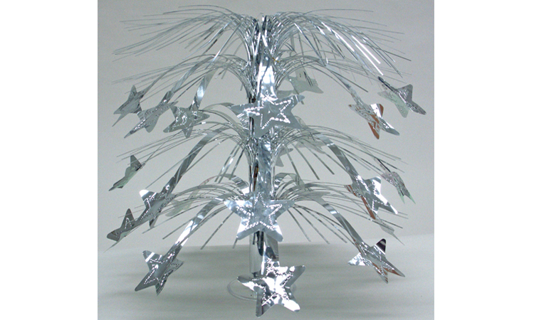 18" Silver Star Table Centerpiece with Stand