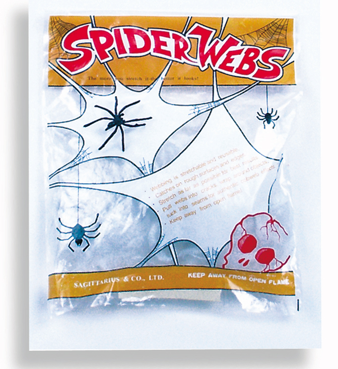 Stretchable Spider Web with Plastic Spider