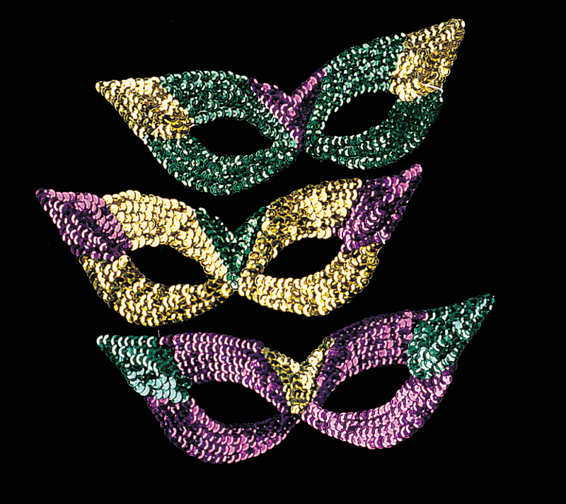 Sequin Mardi Gras Masks